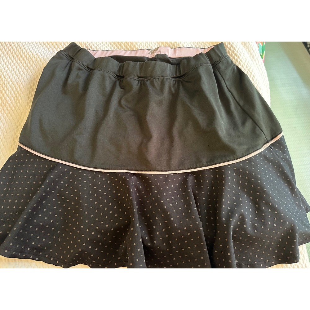 Tail‎ Women's Black Polka Dot Athletic Skort Tennis Golf Skirt Size Small